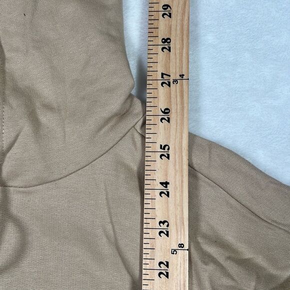 RSQ short sleeve tan drawstring hoodie pullover Men‎ Large NWT - Picture 3 of 6